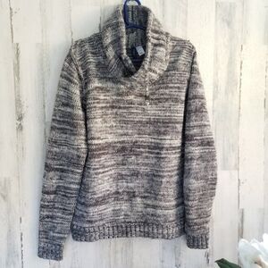 Chunky Thick Cowl Neck Acrylic/Wool Blend Sweater by Divided